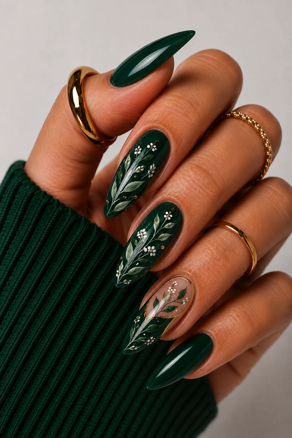 Botanical Garden Beauty — dark green nail ideas style outfit, worn by a stylish woman