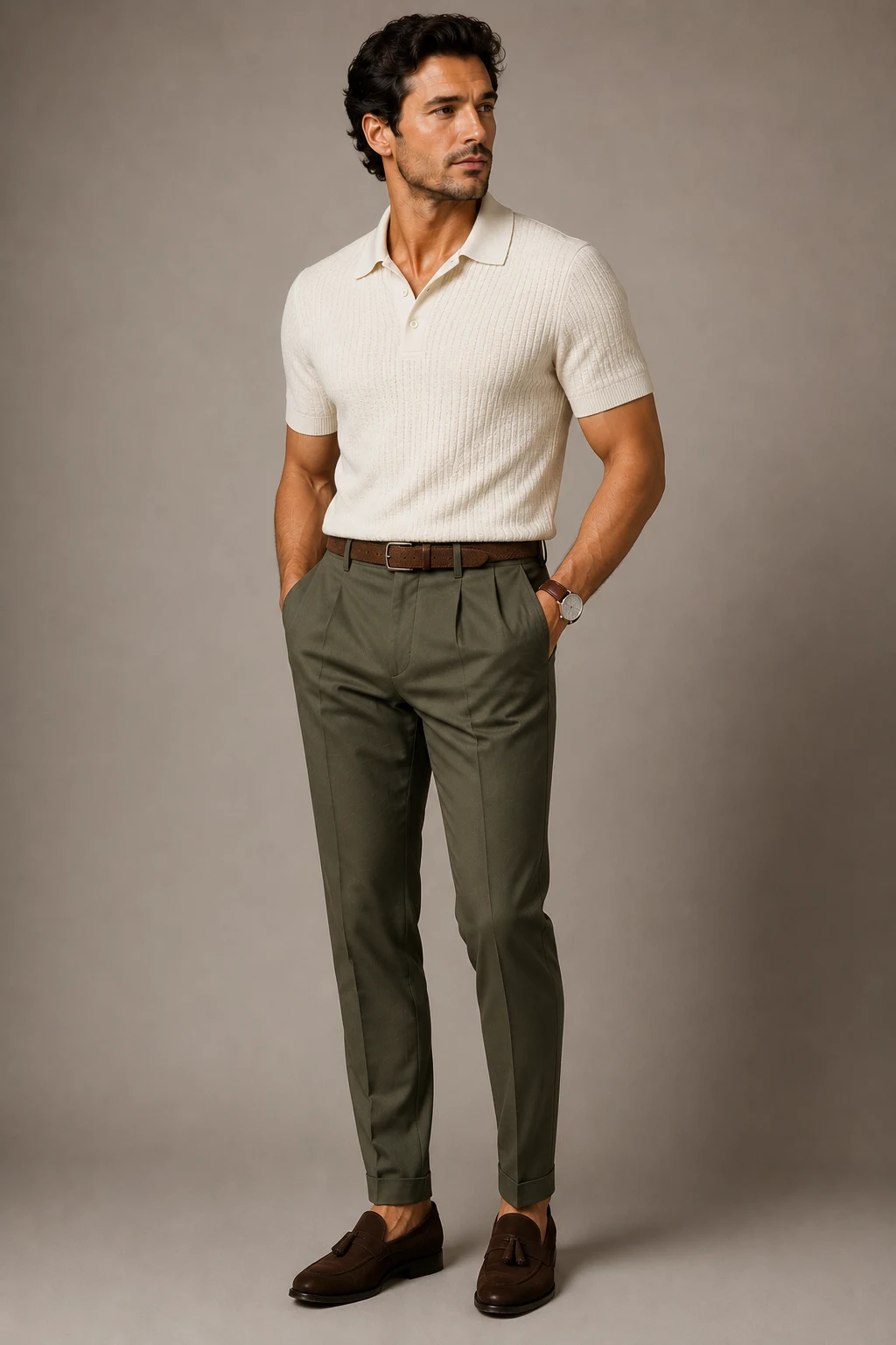 The Knit Polo Upgrade Everyone Notices — easter outfits men style outfit, worn by a stylish man