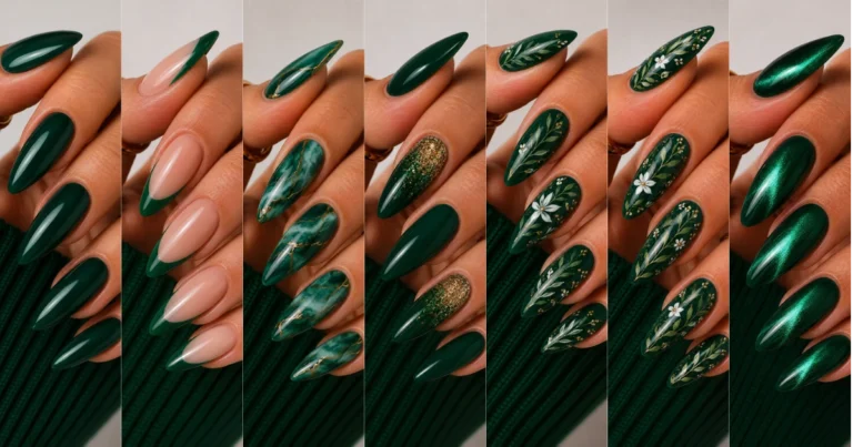emerald green nail ideas — featured