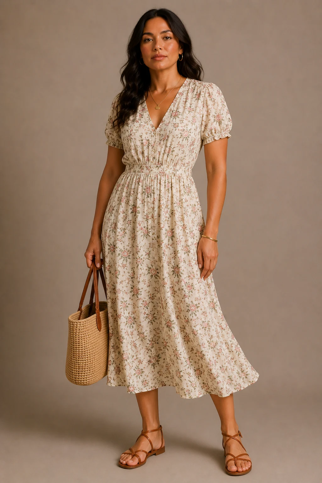 The Flowy Midi Dress and Strappy Sandals Pairing — european summer outfits style outfit