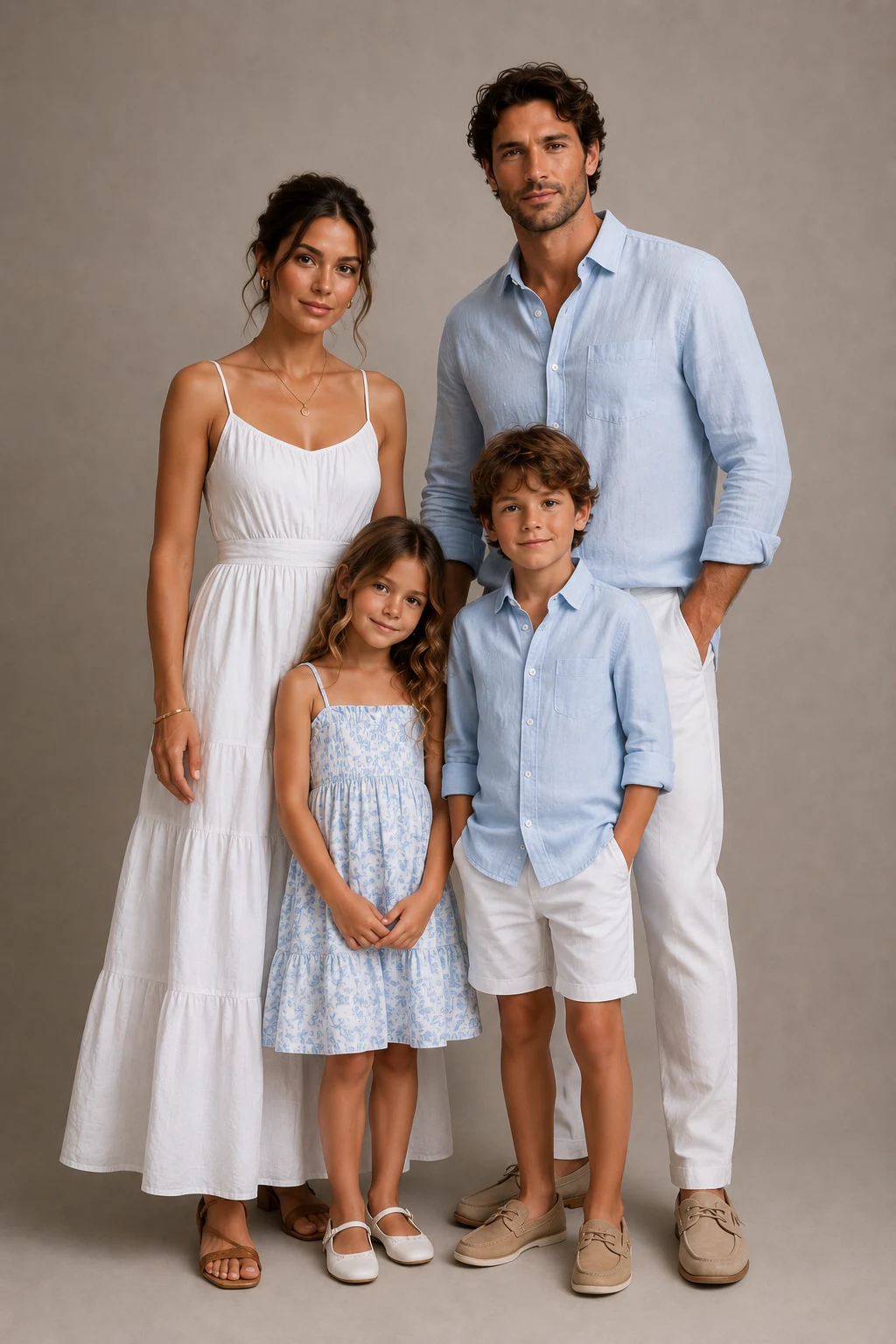 The Soft Blue And White Coastal Combo — family photo outfits style outfit