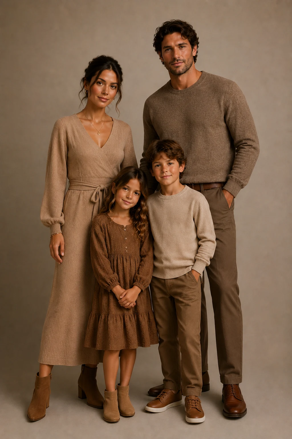 The Monochromatic Earth-Tone Collection — family photo outfits style outfit