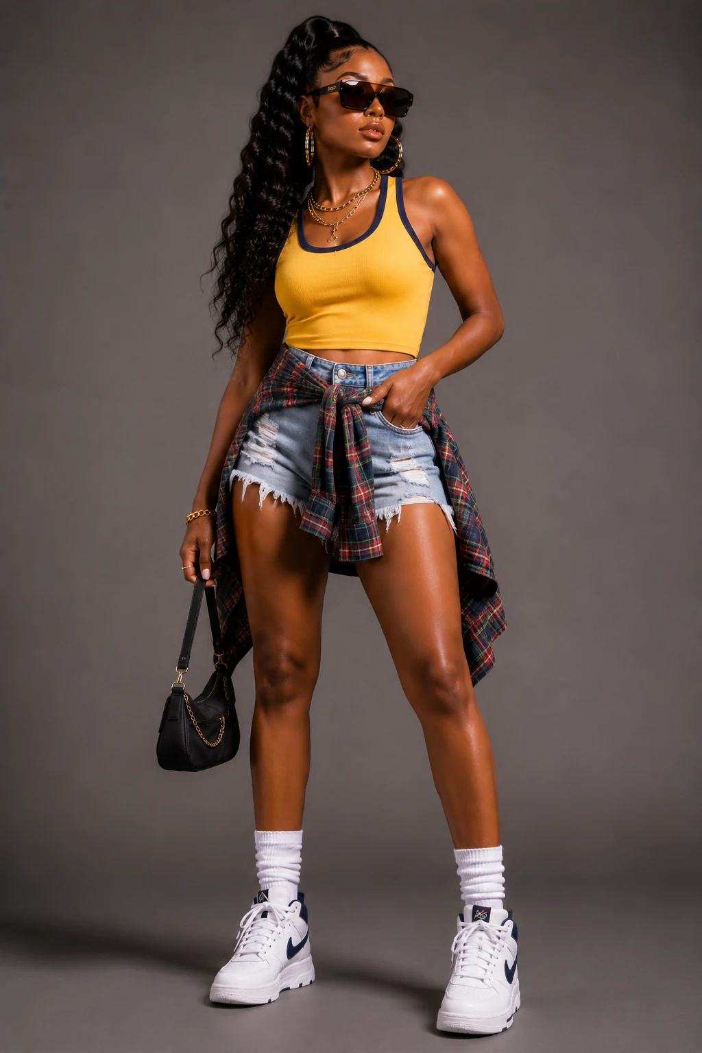 The Denim Cutoffs and Tank Combo — freaknik outfits 90s style outfit