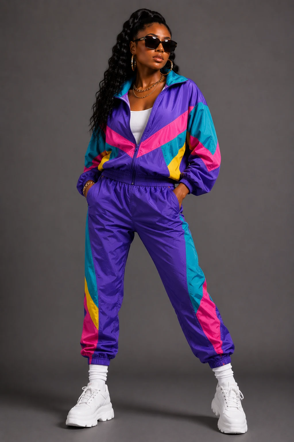 The Retro Windbreaker Power Set — freaknik outfits black women style outfit