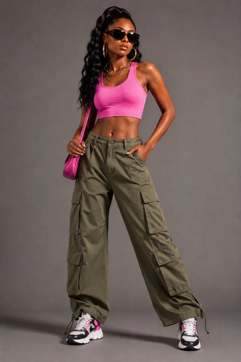 The Cargo Pants and Crop Top Pairing — freaknik outfits style outfit