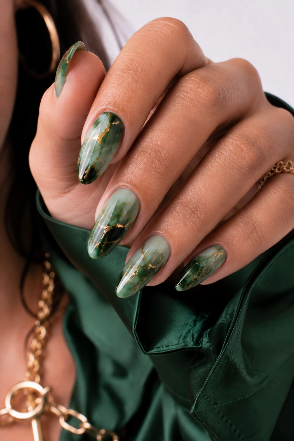 Outfit 1 — green nail art ideas style outfit, worn by a stylish woman