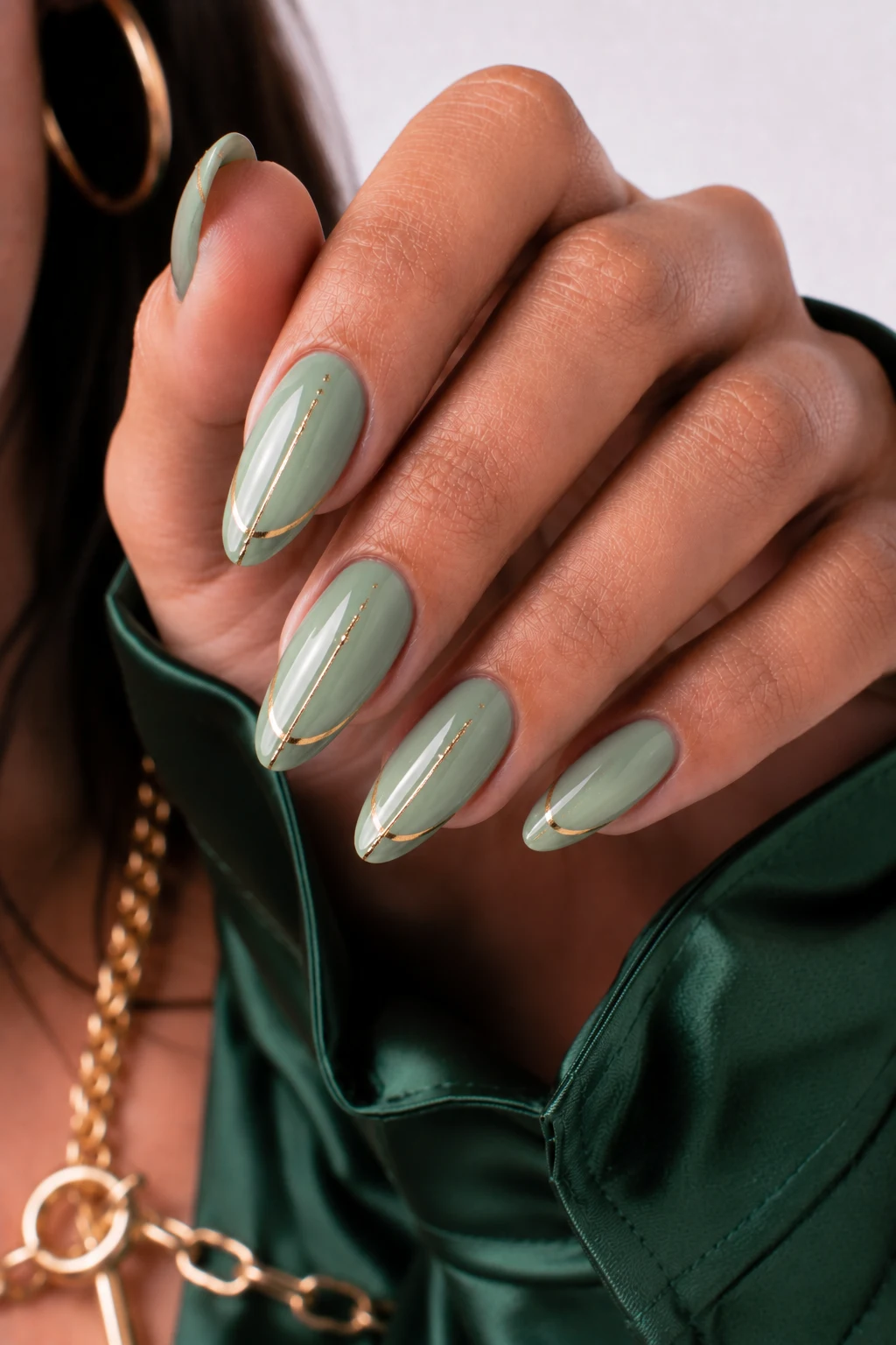 Outfit 3 — green nail art ideas style outfit, worn by a stylish woman