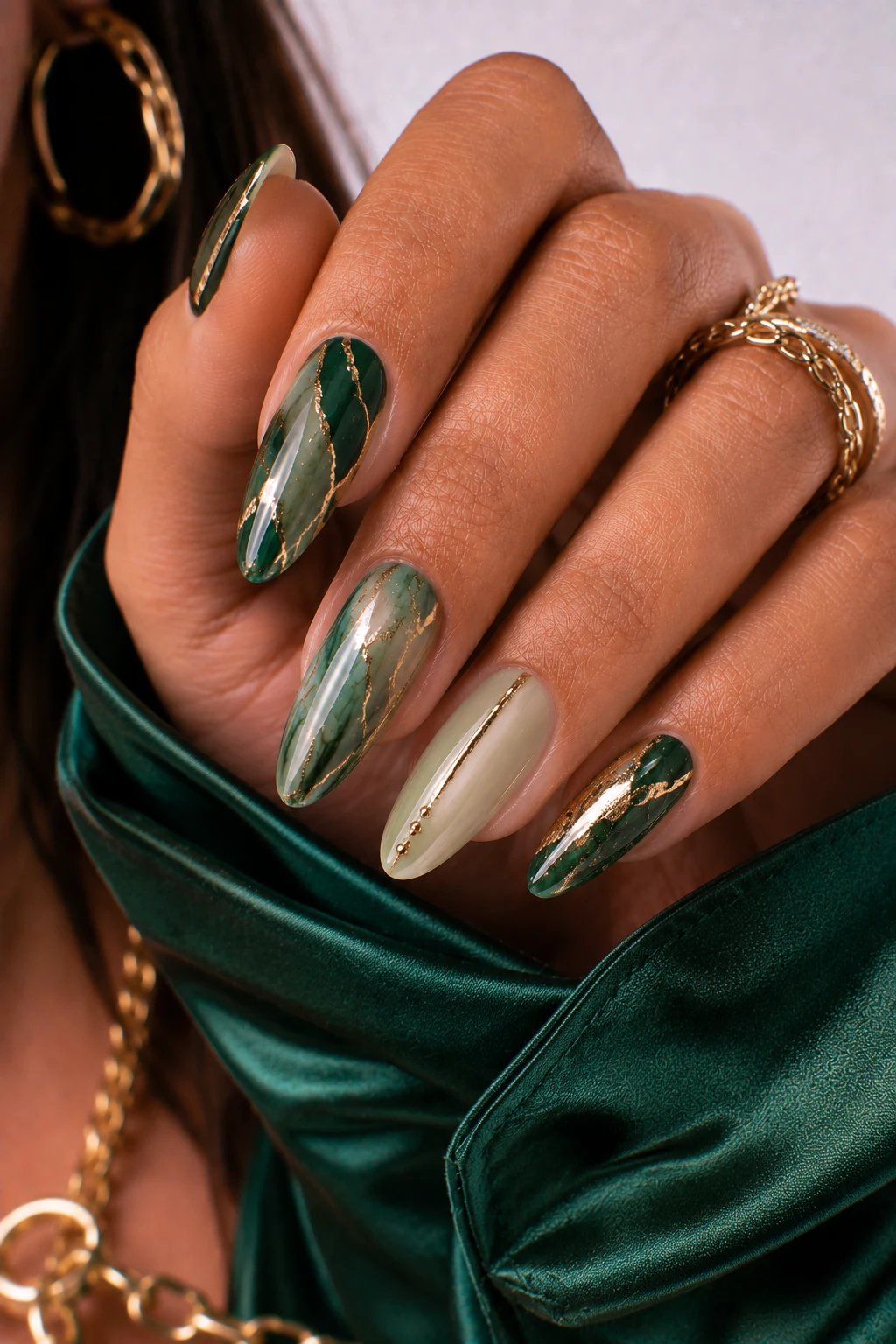 Outfit 7 — green nail art ideas style outfit, worn by a stylish woman