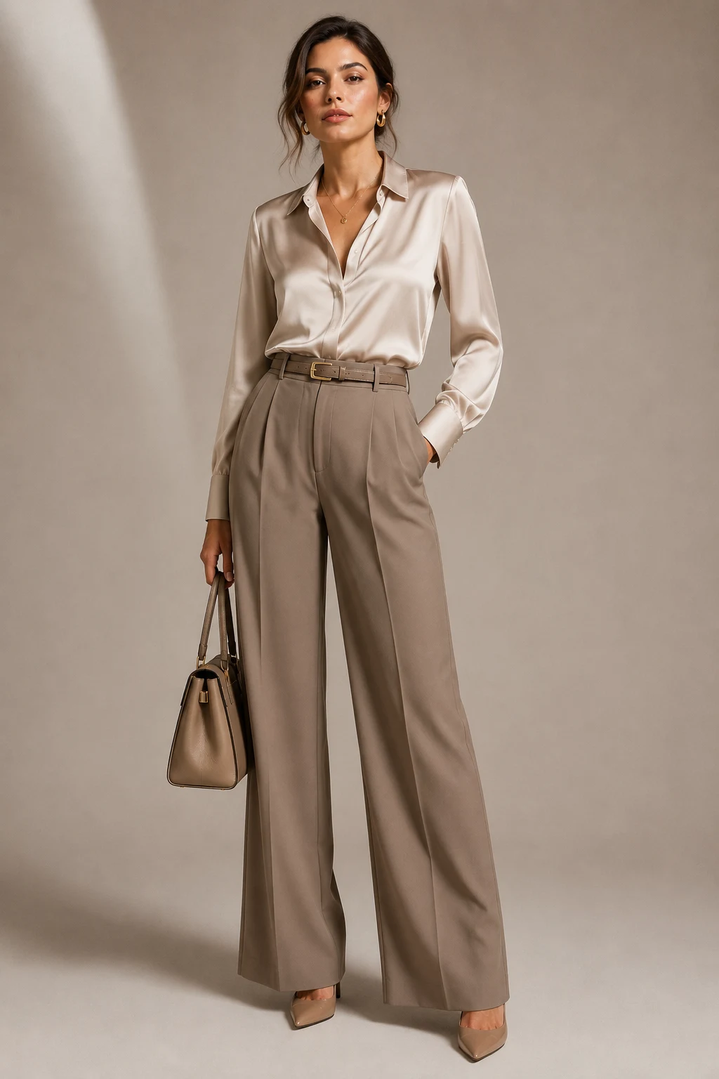 The Silk Blouse and Wide-Leg Pants Power Move — interview outfits for women style outfit