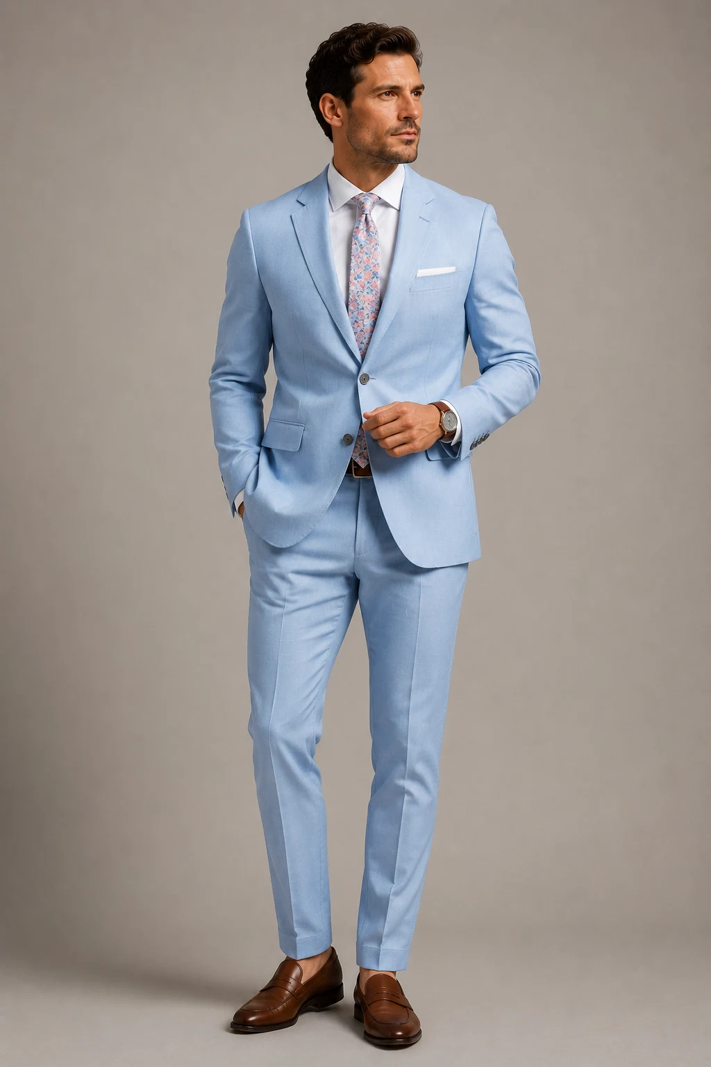 The Powder Blue Suit That Owns the Day — kentucky derby outfits for men style outfit, worn by a stylish man