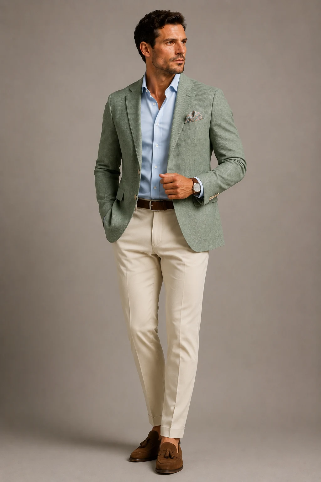 The Sage Green Modern Southern Look — kentucky derby outfits for men style outfit, worn by a stylish man