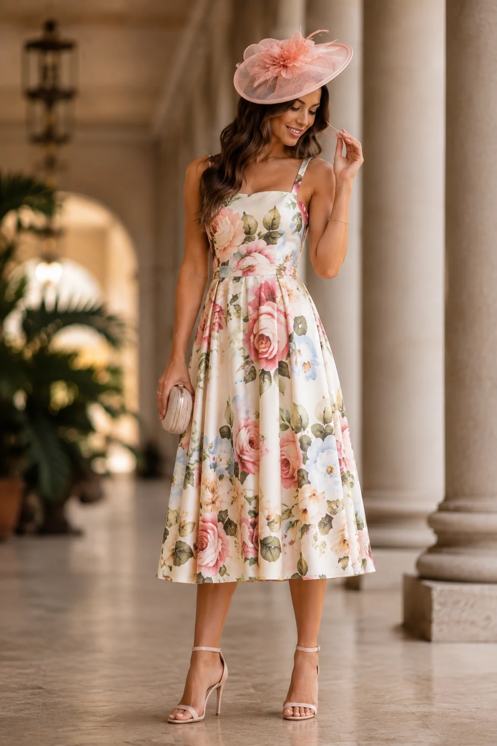 The Floral Midi Dress That Steals the Show — kentucky derby outfits for women style outfit, worn by a stylish woman