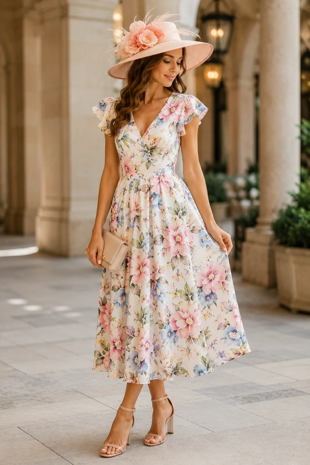 The Floral Midi Dress Everyone Compliments — kentucky derby outfits style outfit, worn by a stylish woman