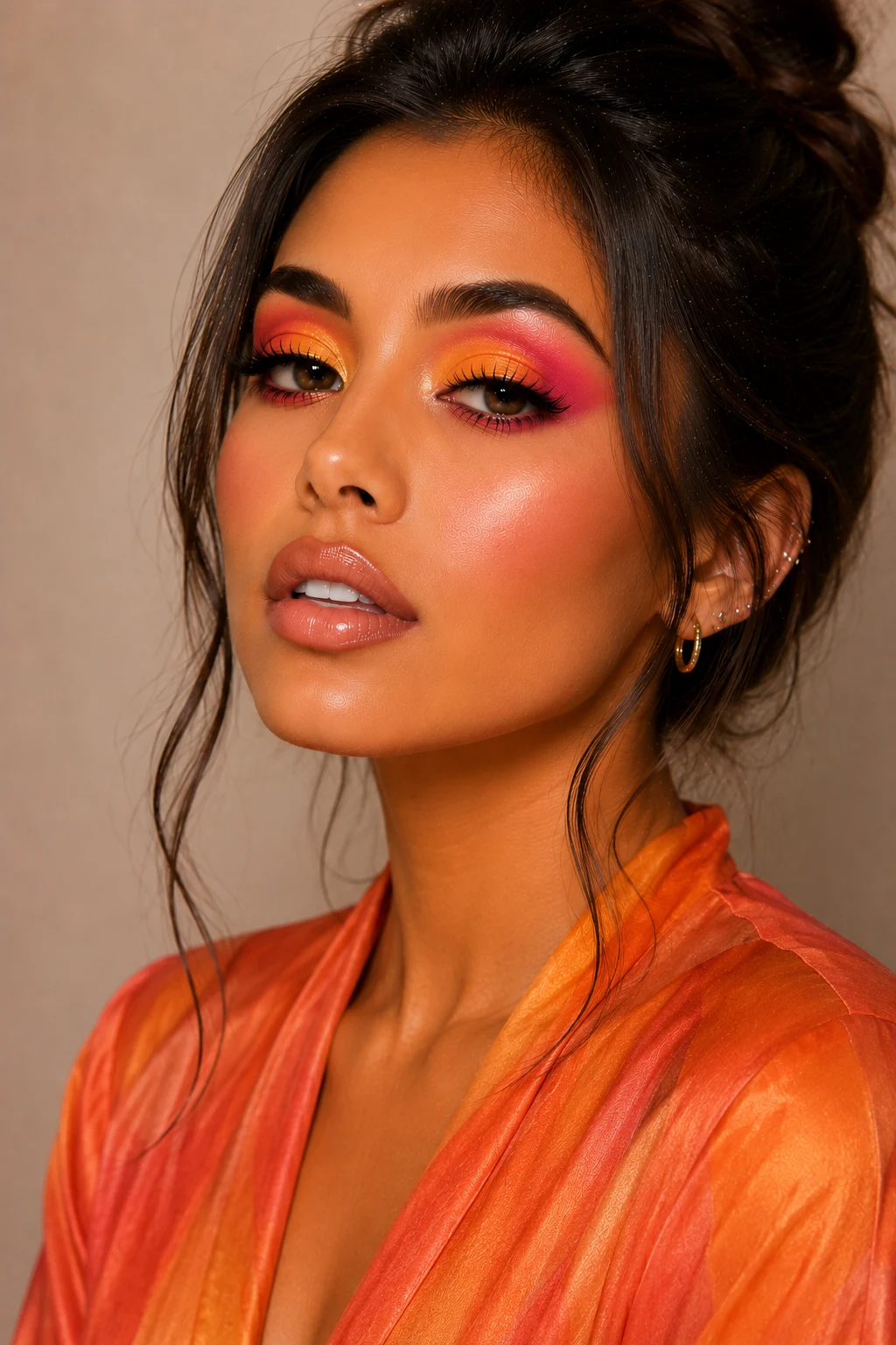 Sunset Glow Makeup Looks Colorful and Warm — makeup looks colorful style outfit