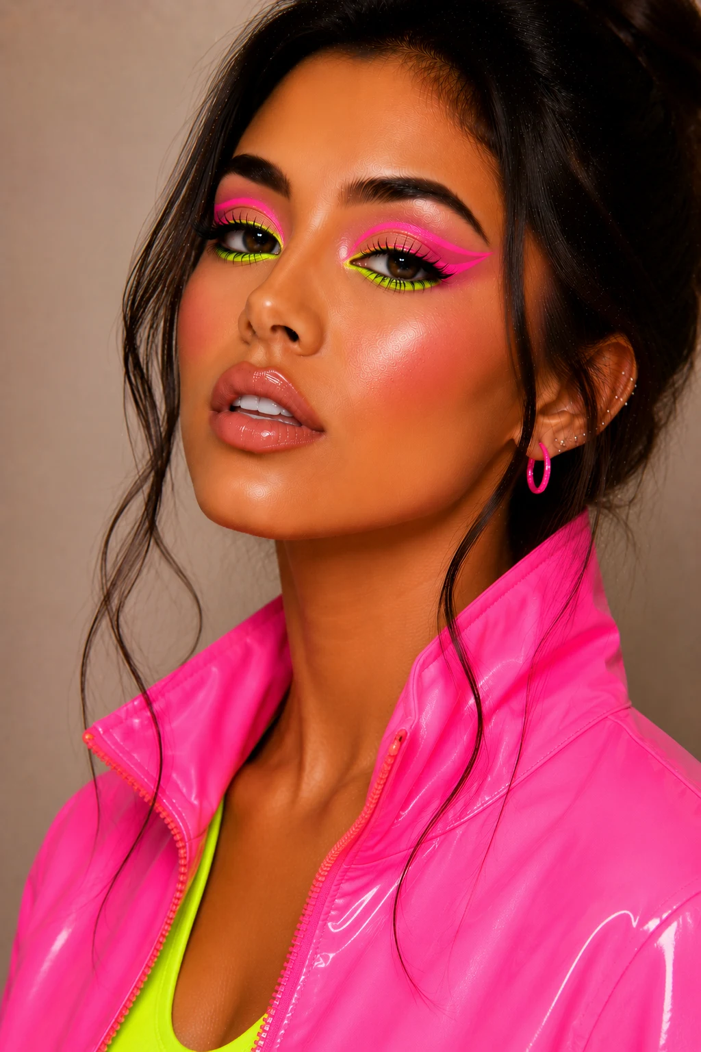 Neon Pop Makeup Looks Colorful and Bold — makeup looks colorful style outfit