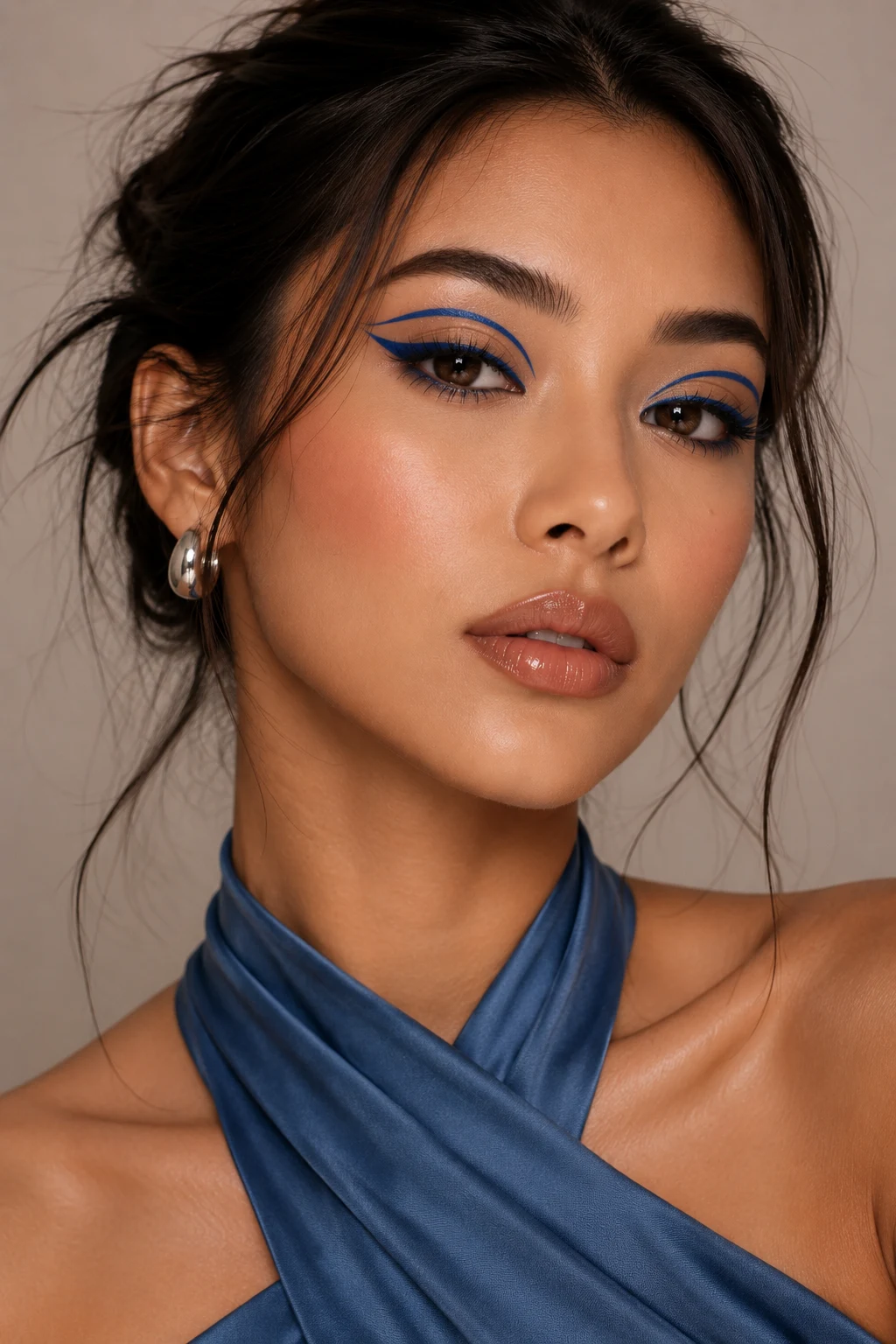 Graphic Sapphire Liner — makeup looks ideas style outfit
