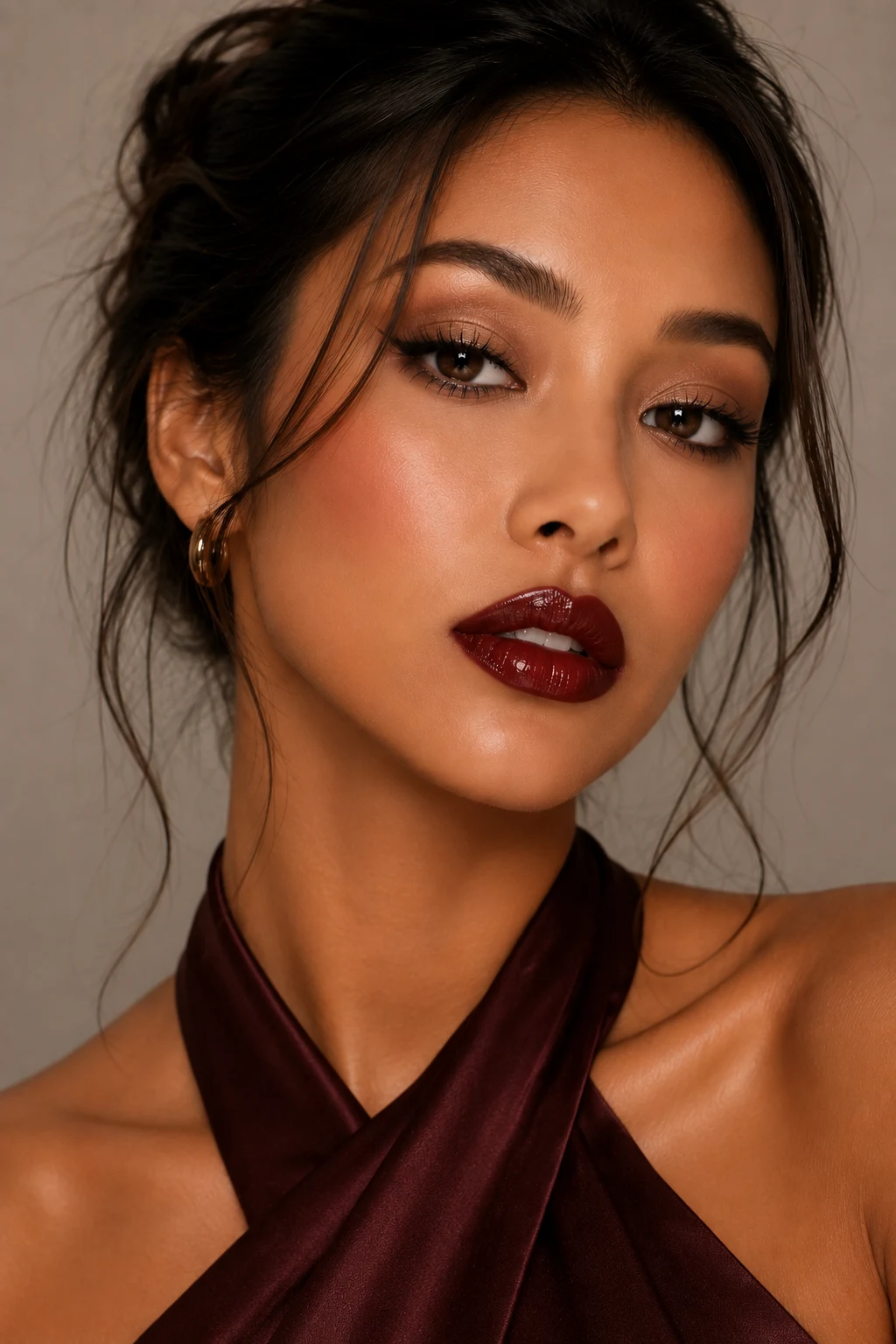 Cherry Cola Lips and Soft Eyes — makeup looks ideas style outfit