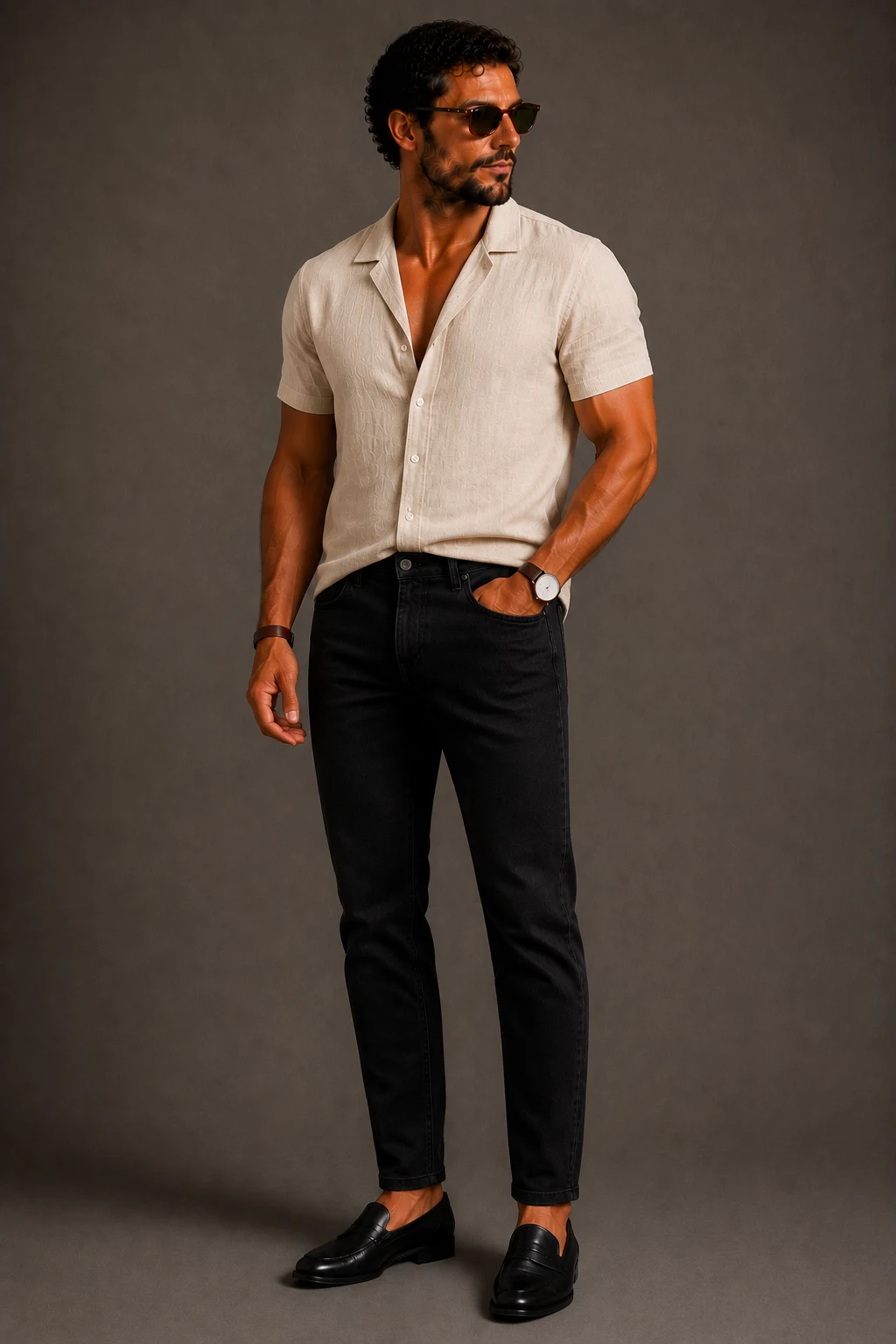 The Black Jeans Summer Night Formula — men summer outfits jeans style outfit, worn by a stylish man