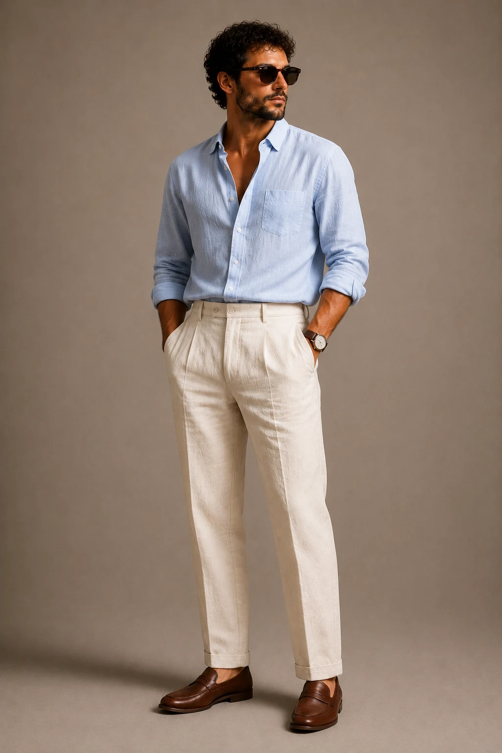 The Old Money Linen Trouser Formula — men summer outfits linen style outfit, worn by a stylish man