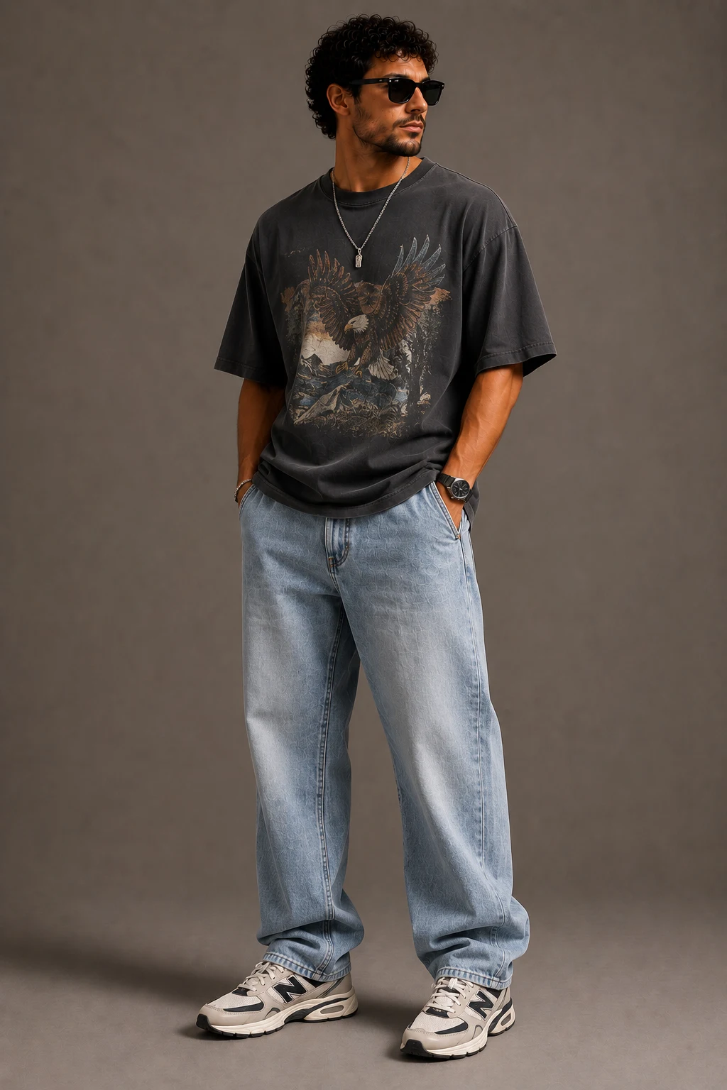The Vintage Sneaker and Relaxed Denim Formula — men summer outfits streetwear style outfit, worn by a stylish man