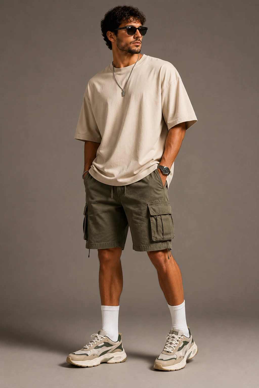 The Utility Short Streetwear Upgrade — men summer outfits streetwear style outfit, worn by a stylish man