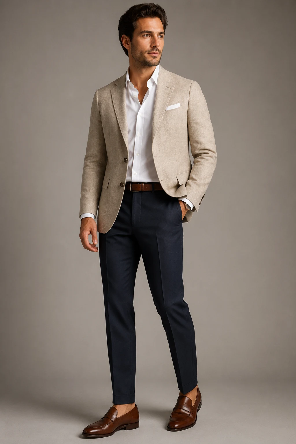 The Sharp Relaxed Blazer That Always Lands — men wedding guest outfit style outfit, worn by a stylish man