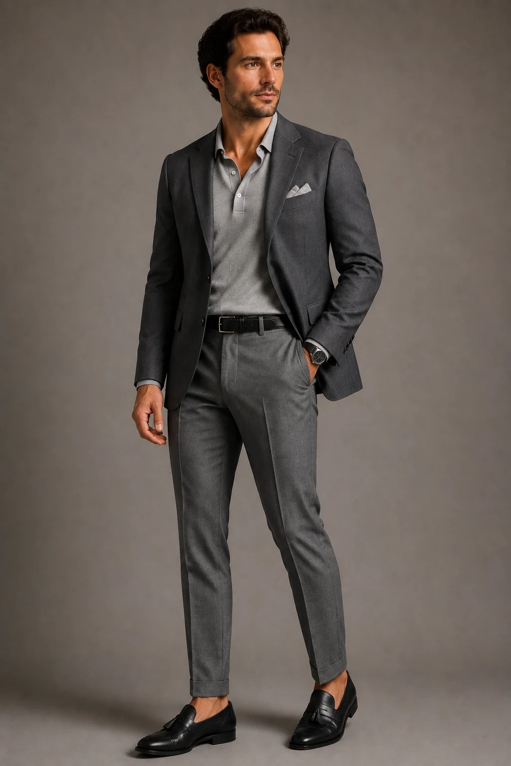 The Monochrome Minimalist That Looks Expensive — men wedding guest outfit style outfit, worn by a stylish man