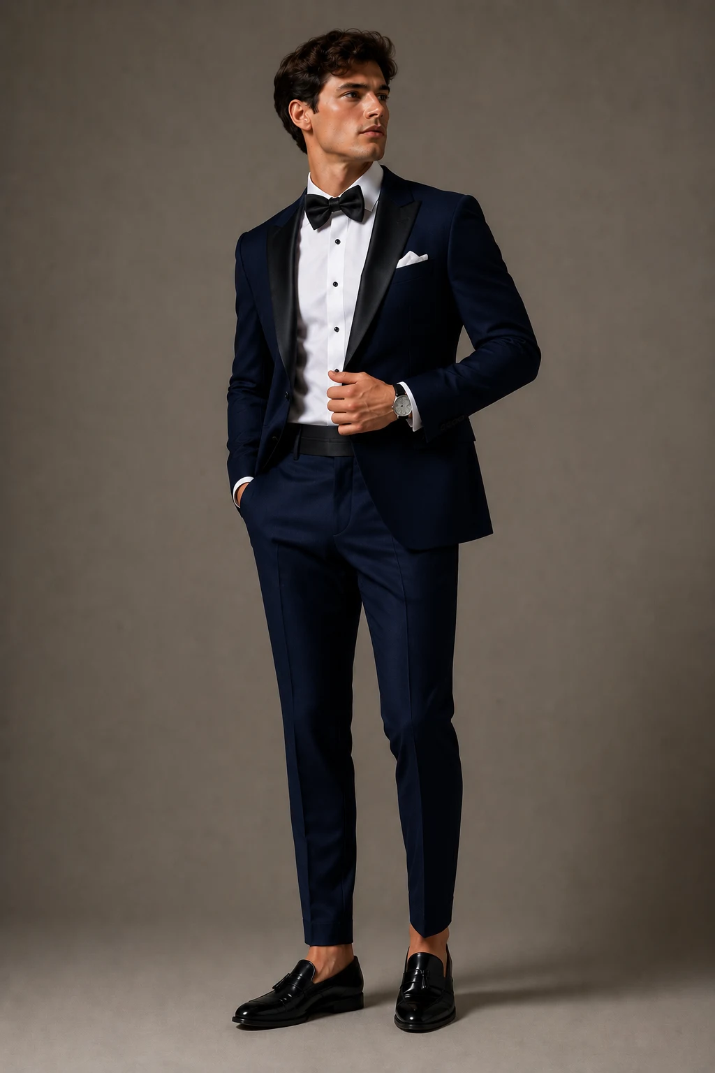 The Midnight Blue Luxury Look — mens prom outfits style outfit, worn by a stylish man