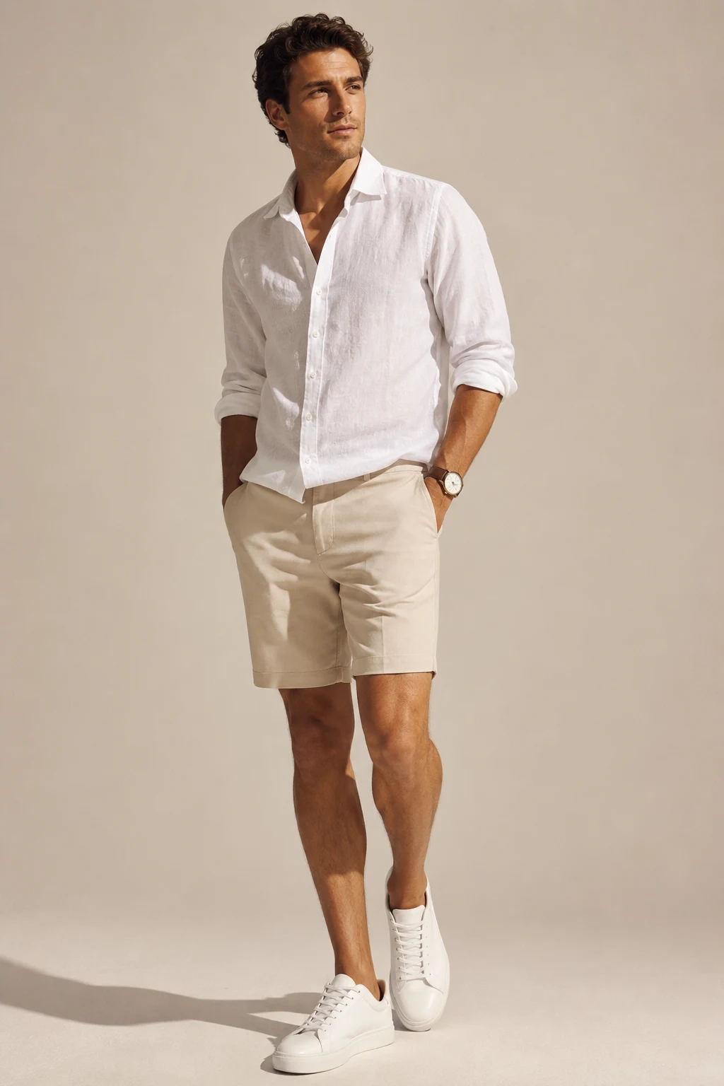 The Linen Shirt Hero Move — mens summer outfits style outfit, worn by a stylish man