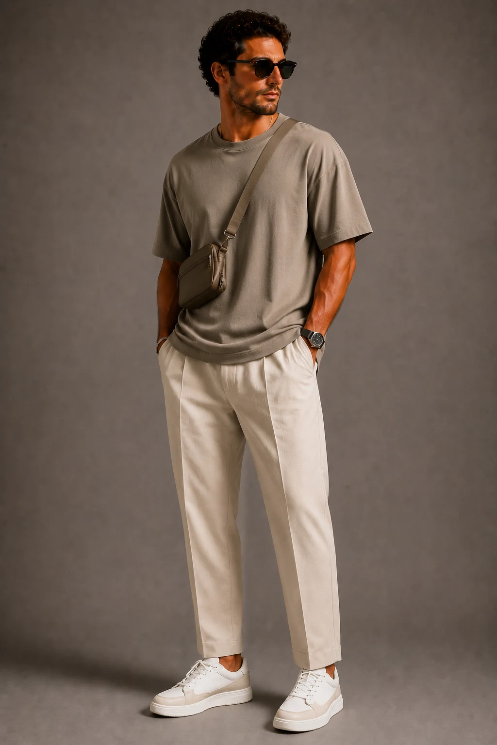 The Smart Streetwear Trouser Upgrade — mens summer outfits street styles style outfit, worn by a stylish man