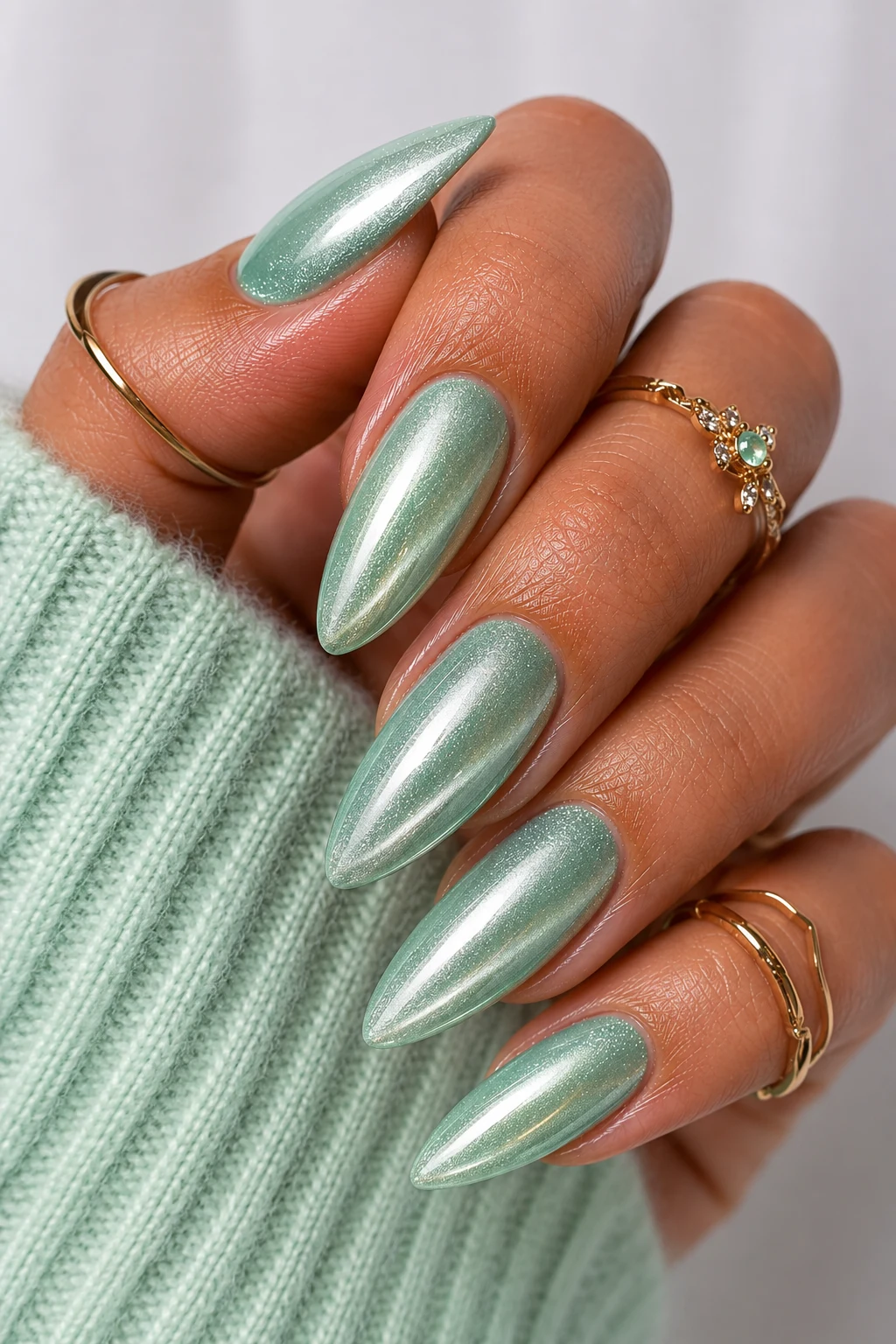 Mint Velvet Chrome Dreams — mint green nail ideas style outfit, worn by a stylish woman