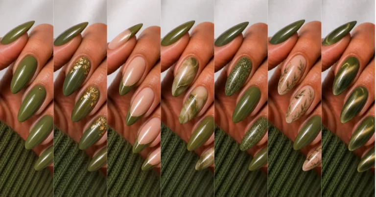 olive green nail ideas — featured