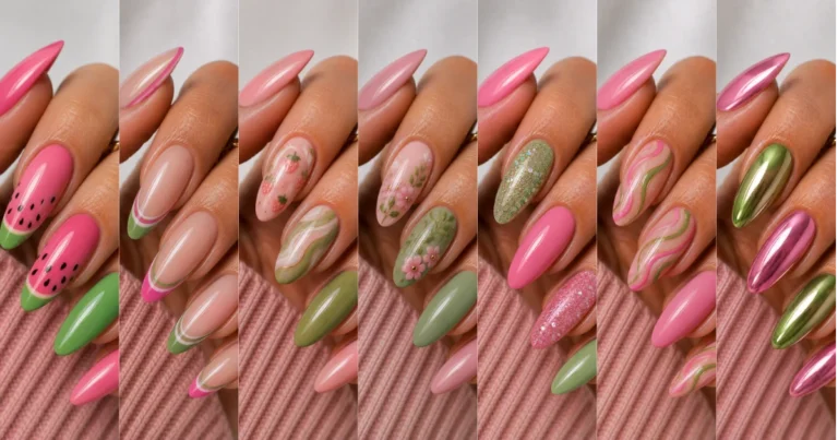 7 Gorgeous Pink and Green Nail Ideas That Instantly Brighten Your Manicure pink and green nail ideas — featured