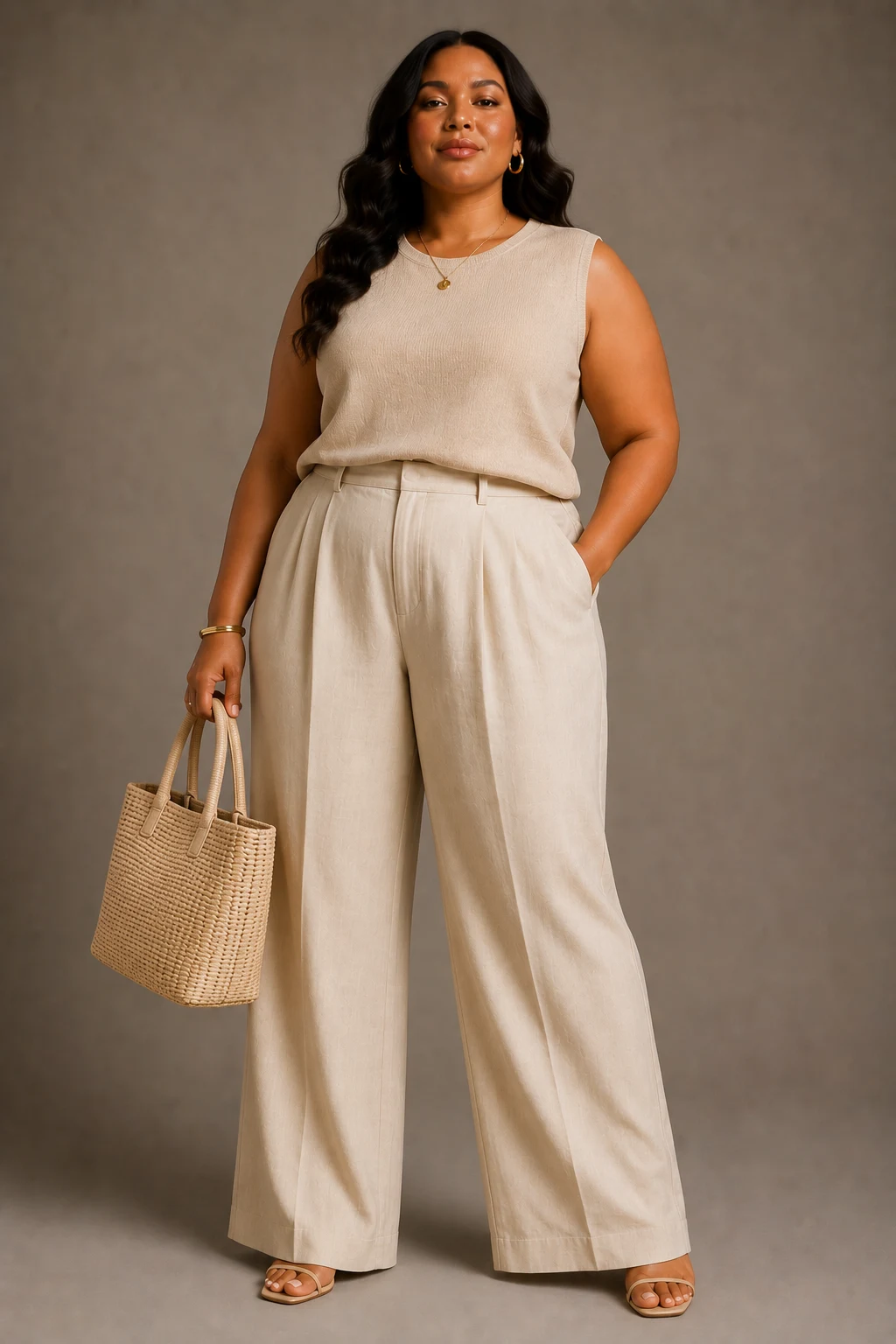 The Monochrome Neutral Moment — plus size summer outfits style outfit