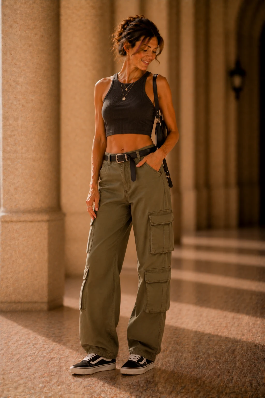 The Cargo Pants and Crop Top Power Pairing — rconcert outfits style outfit, worn by a stylish woman