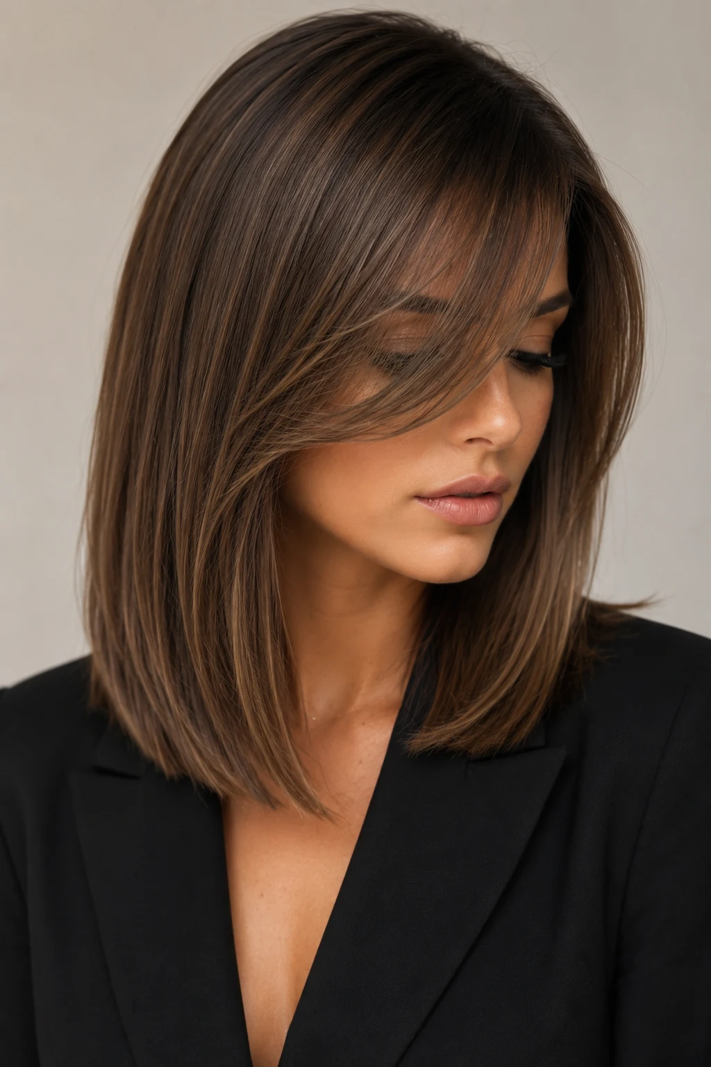 Side Bangs Hairstyles with a Sleek Long Bob — side bangs hairstyles style outfit