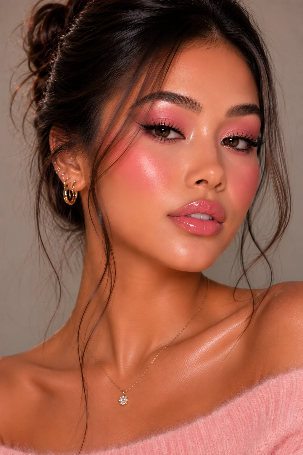 Strawberry Milk Soft Baddie Makeup — soft baddie makeup style outfit