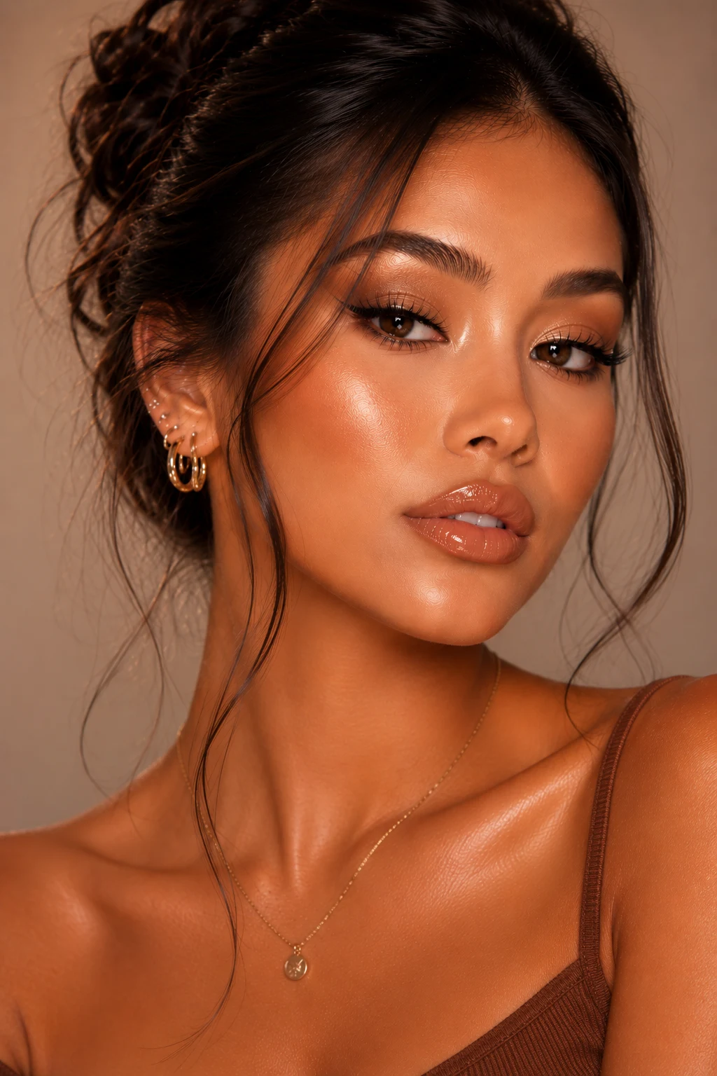 Bronze Goddess Soft Baddie Makeup — soft baddie makeup style outfit