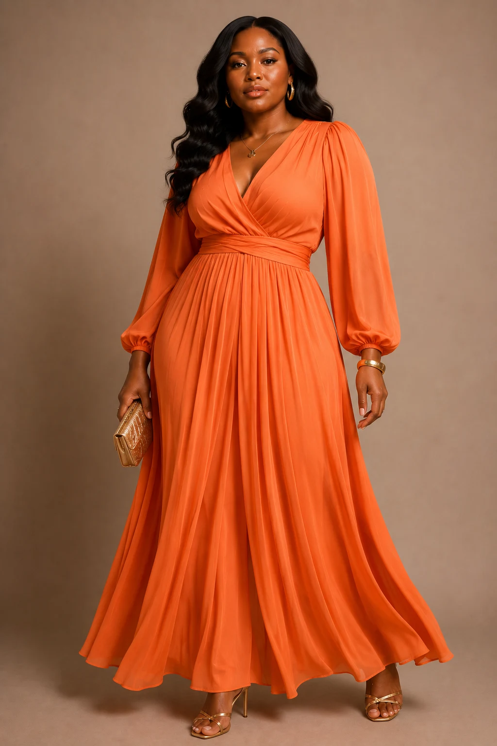 The Sunset Orange Maxi Dress Moment — summer birthday outfits for women classy style outfit