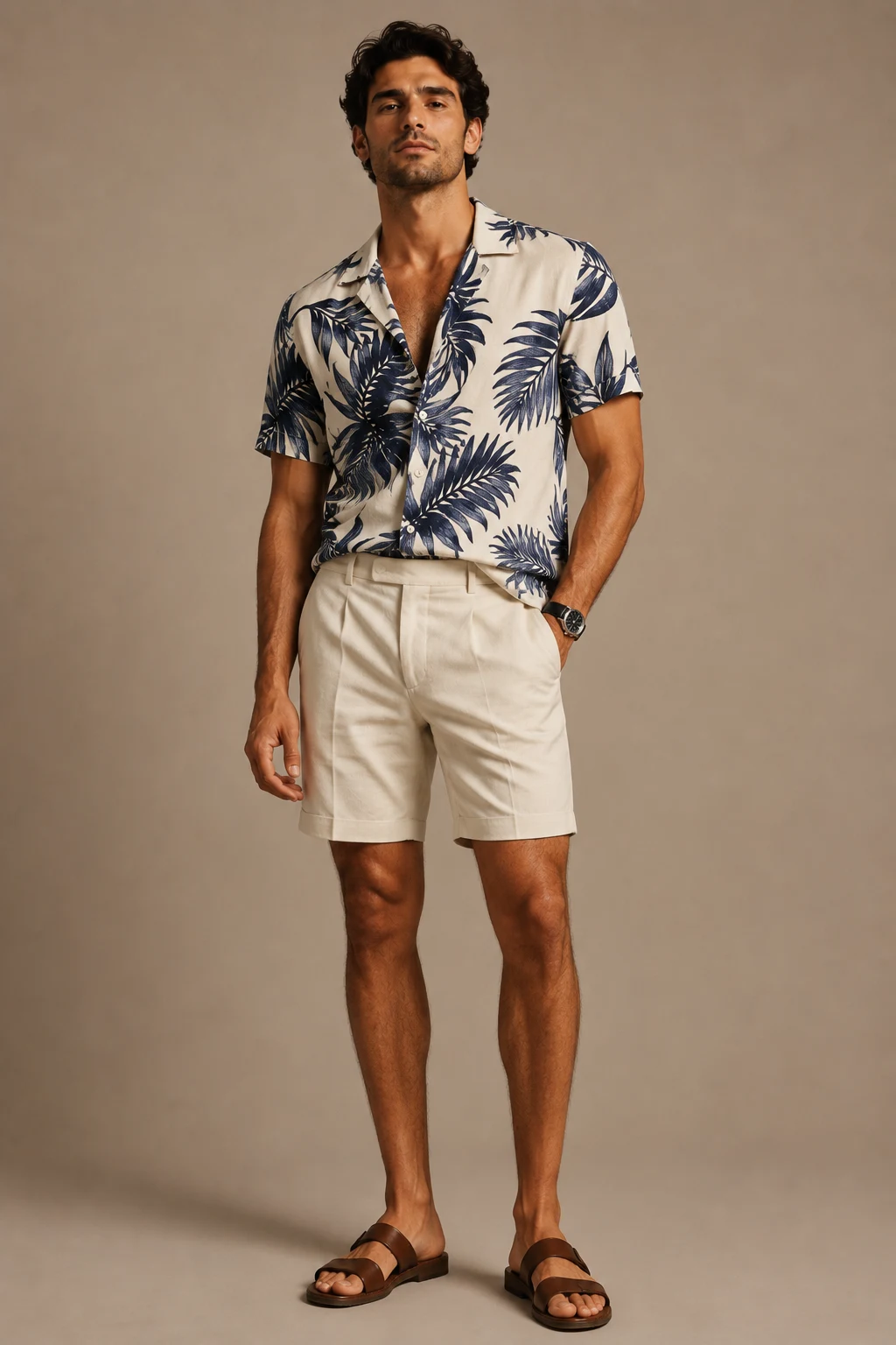 The Resort Shirt and Tailored Shorts Move — summer birthday outfits men style outfit, worn by a stylish man