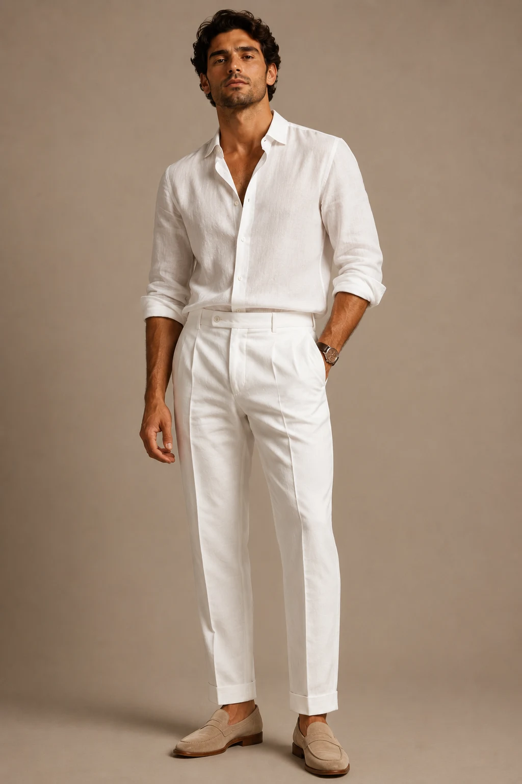 The All-White Summer Statement — summer birthday outfits men style outfit, worn by a stylish man