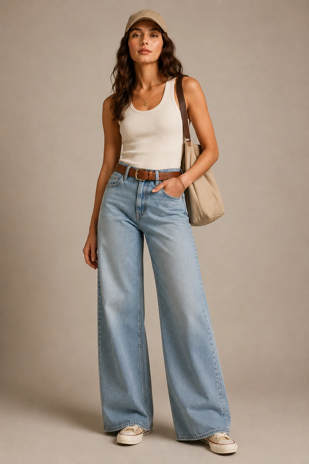 The Ribbed Tank and Wide-Leg Jeans Look — summer camp outfits jeans style outfit