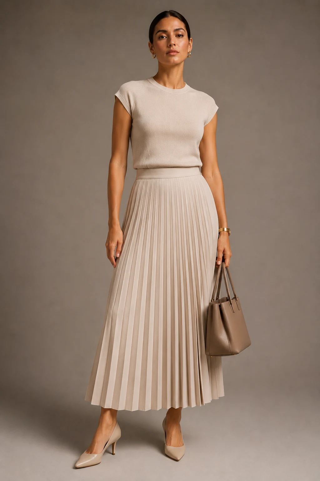 The Pleated Skirt and Lightweight Knit Formula — summer work outfits style outfit