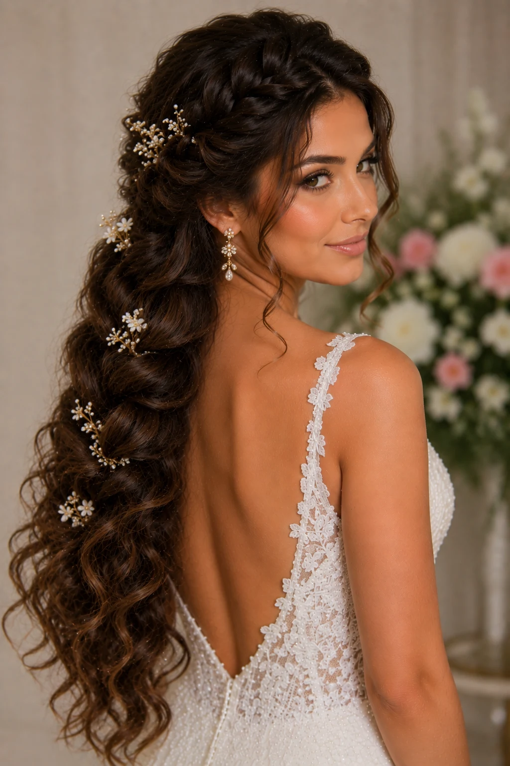 Braided Garden Goddess for Thick Textured Hair — wedding hairstyles for long hair by hair pattern style outfit, worn by a stylish woman