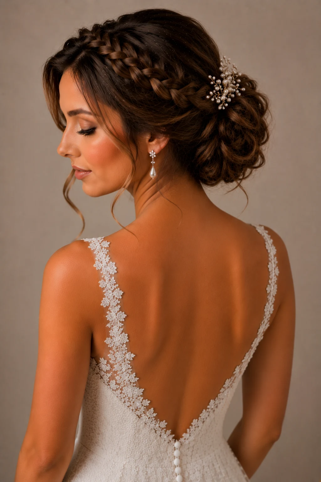 Wedding Hairstyles Updo Featuring Braided Crowns — wedding hairstyles updo style outfit, worn by a stylish woman