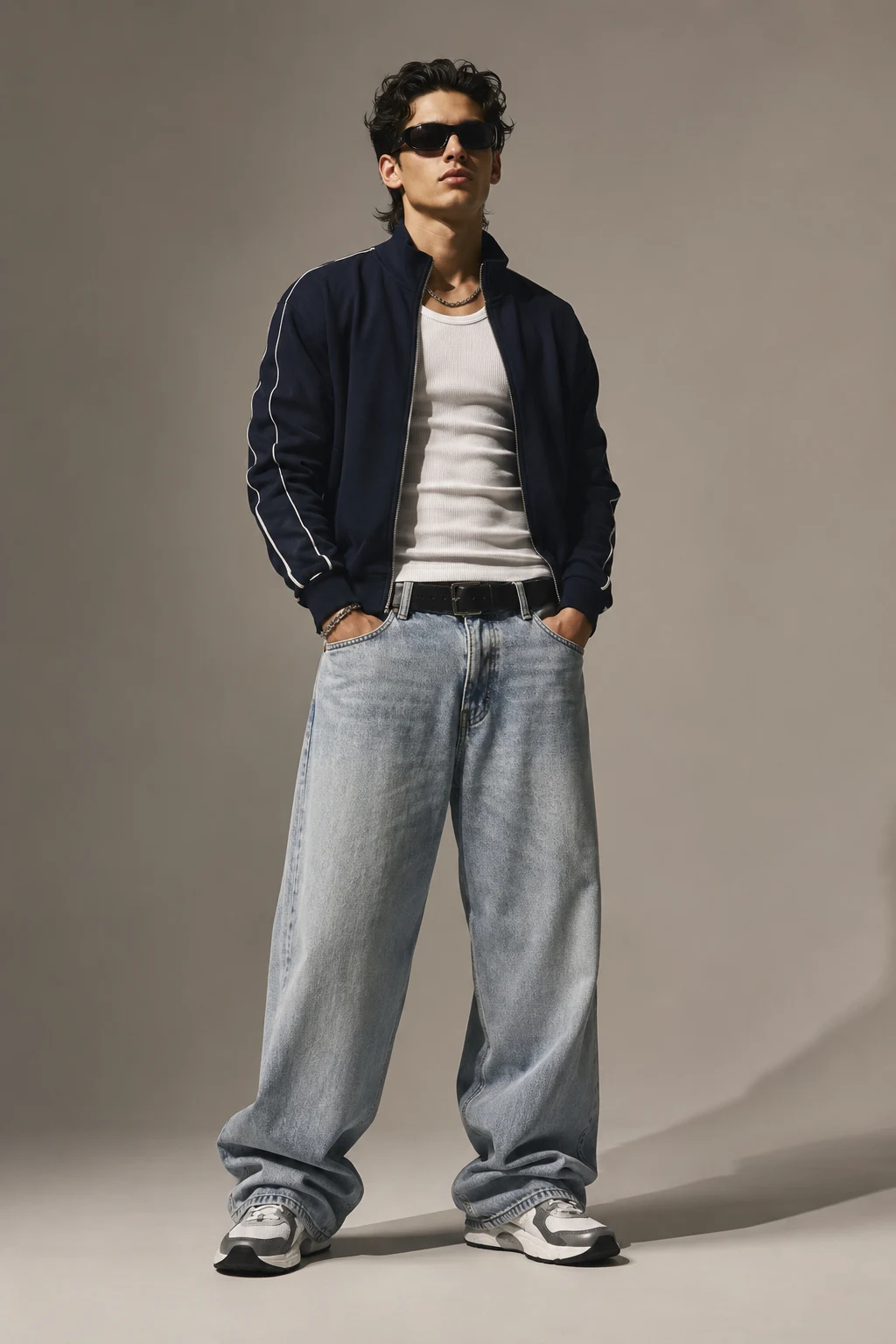 The Baggy Denim King — y2k outfits men style outfit, worn by a stylish man