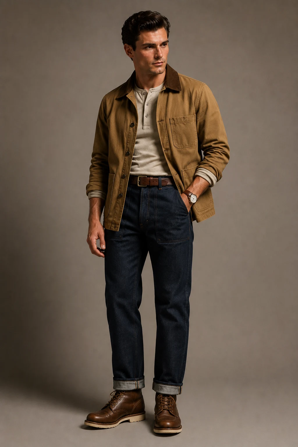 The Weekend Workwear Legend — 1950s outfits men style outfit, worn by a stylish man