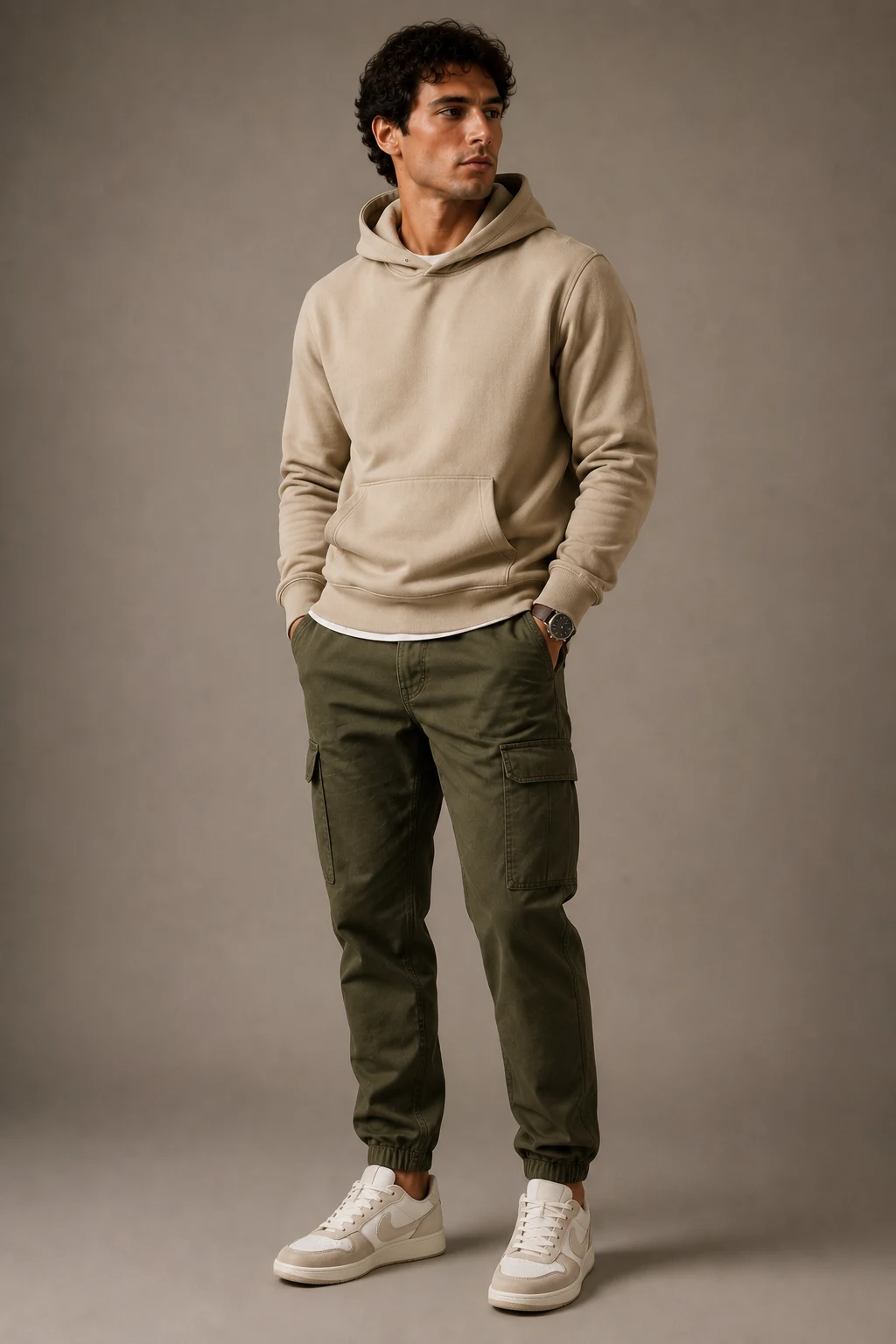 The Premium Hoodie and Cargo Pant Upgrade — abercrombie mens outfits style outfit, worn by a stylish man