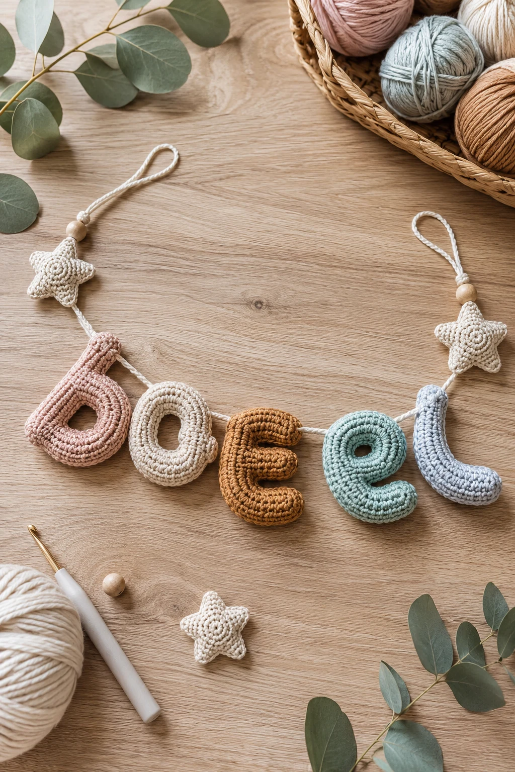 Personalized Baby Name Garland — baby crochet ideas style outfit
