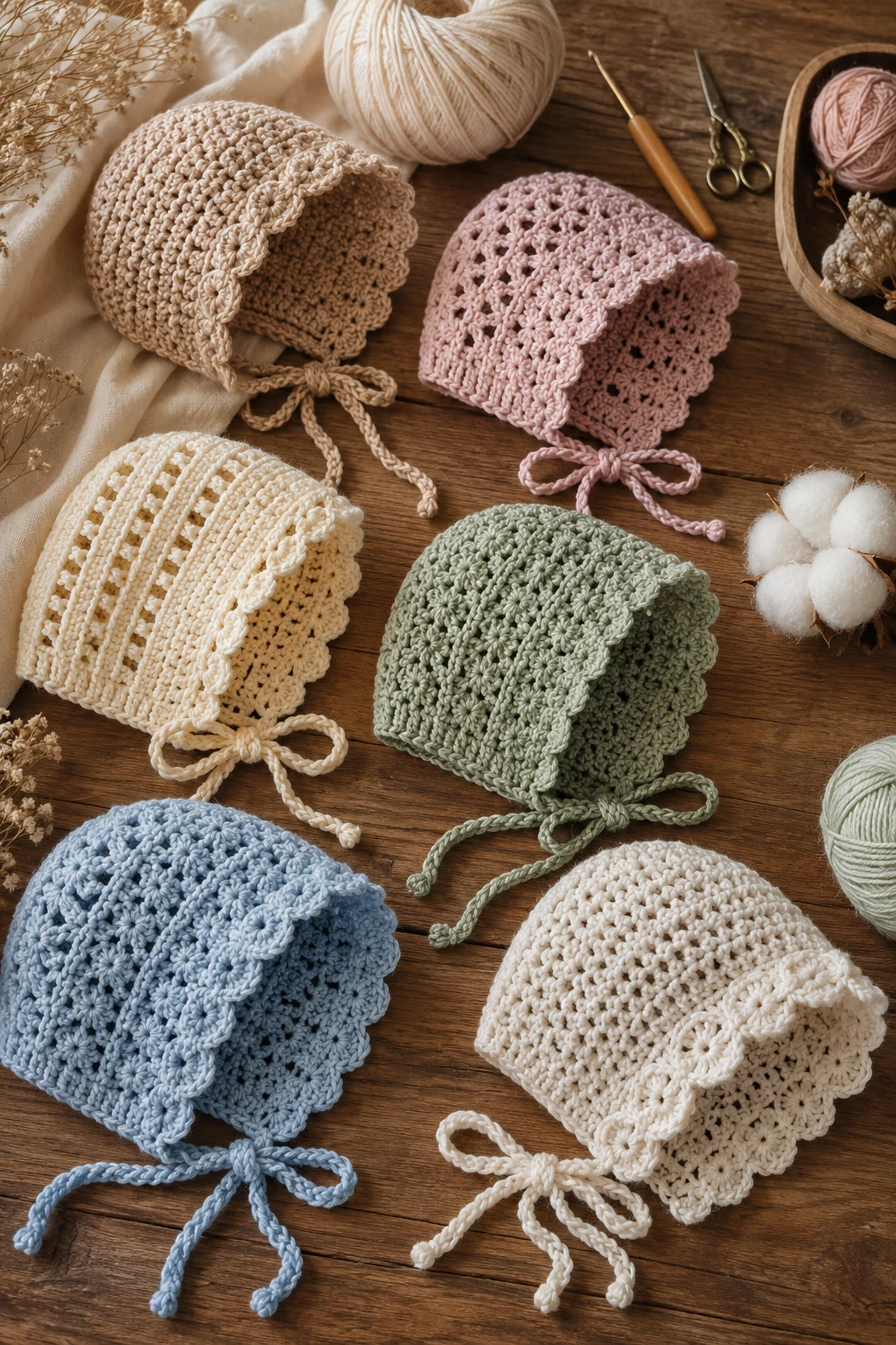 Elegant Baby Bonnet Collection: Baby Crochet Ideas for Every Season — baby crochet ideas style outfit